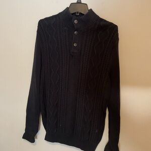 Woman’s Black Cable Knit Sweater